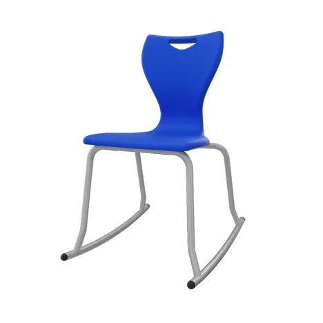 En Rock Educational Chair - Size 6 - Grey Frame - Royal Blue